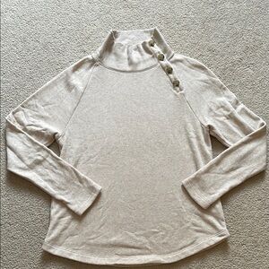 JCrew Women's Beige Button-Detail Top